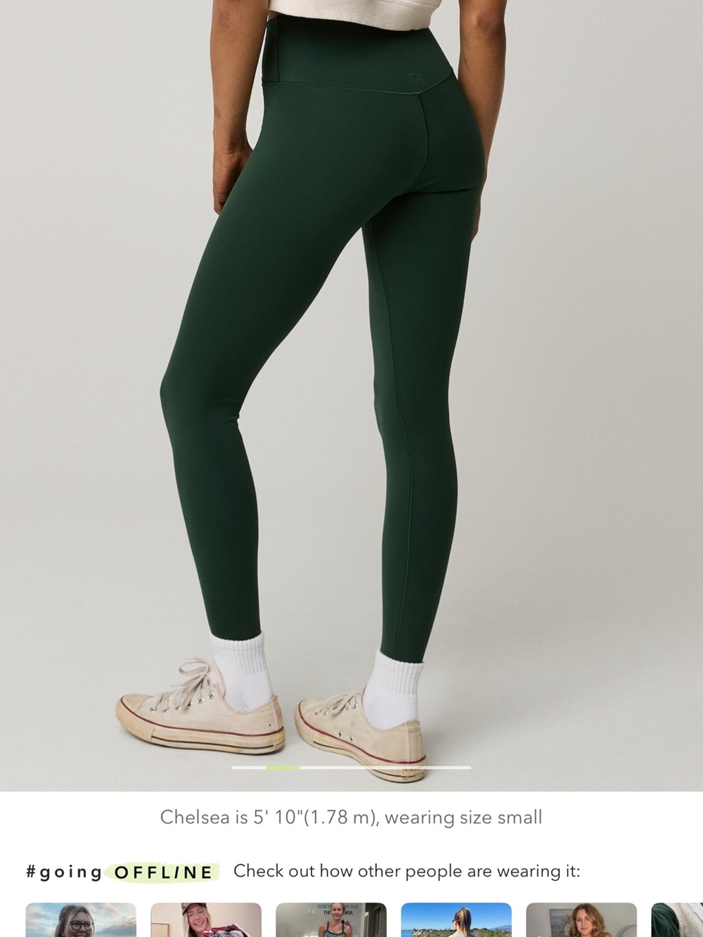 Aerie Dark Green High-Waist Legging & crossover leggings &  Bralette Set